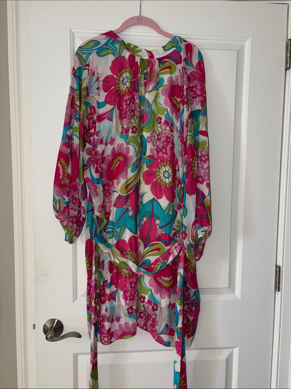 Trina Turk Vibrant Floral Dress- Pink Teal Lime